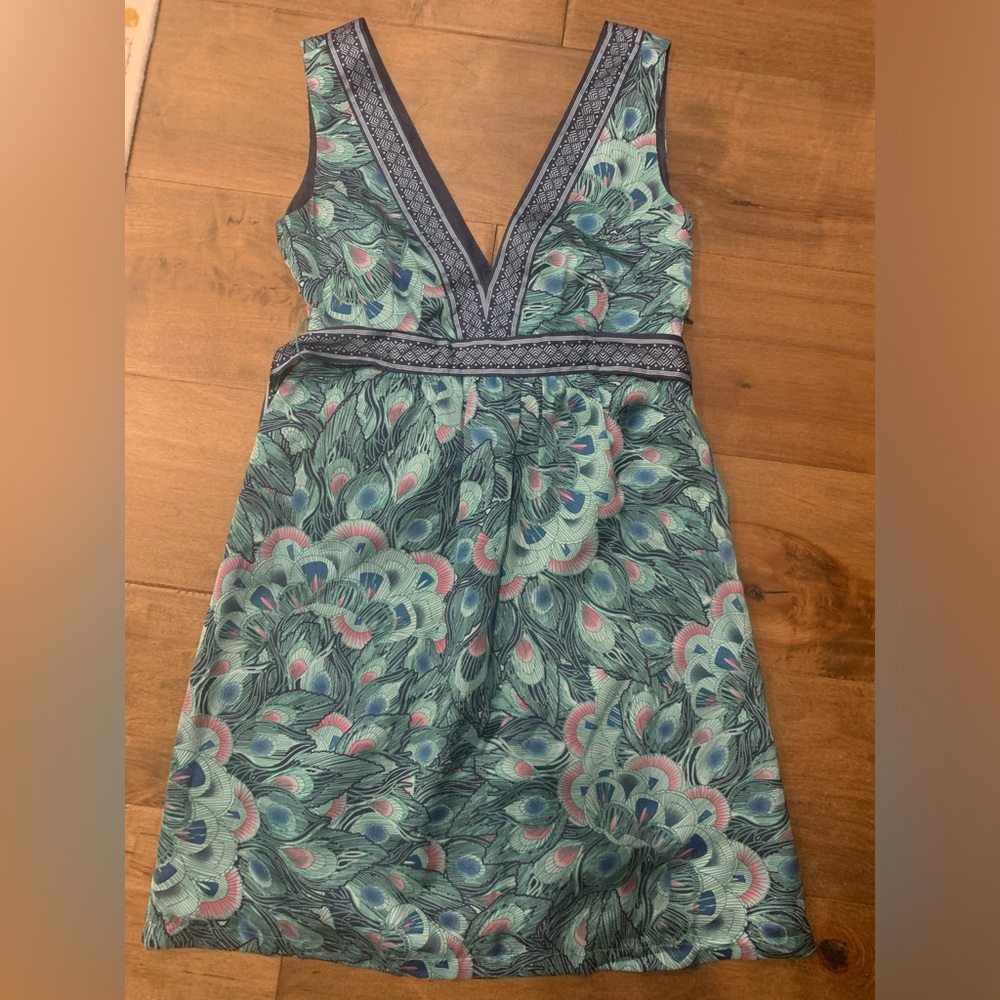 Elegant Peacock Patterned Dress